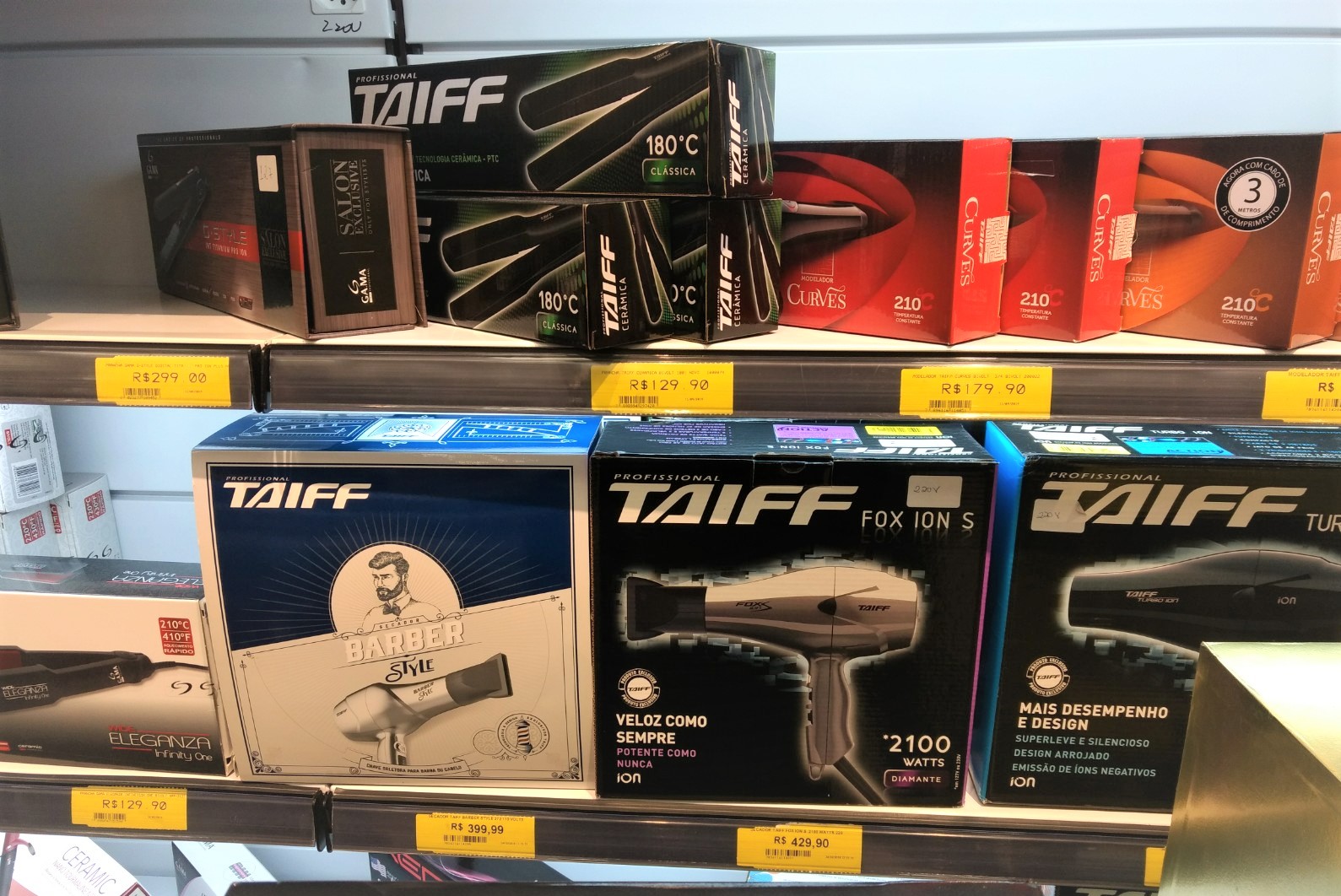 Fiscalização de aparelhos elétricos ligados à beleza feminina e masculina