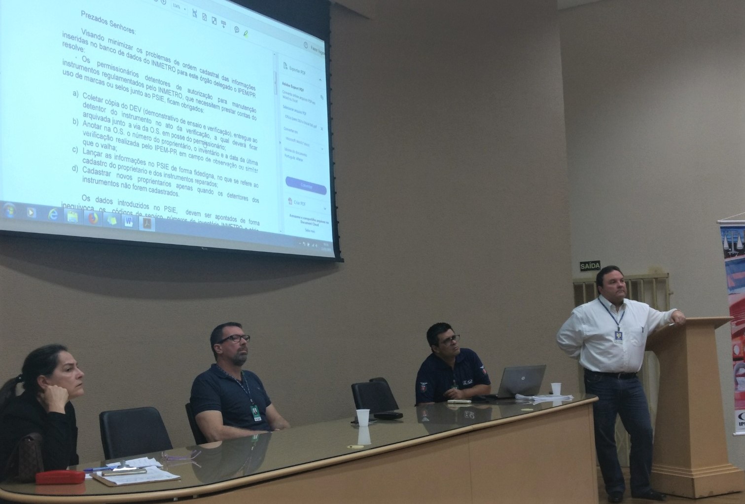 Reunião do IPEM-PR com permissionárias de balança de grande porte