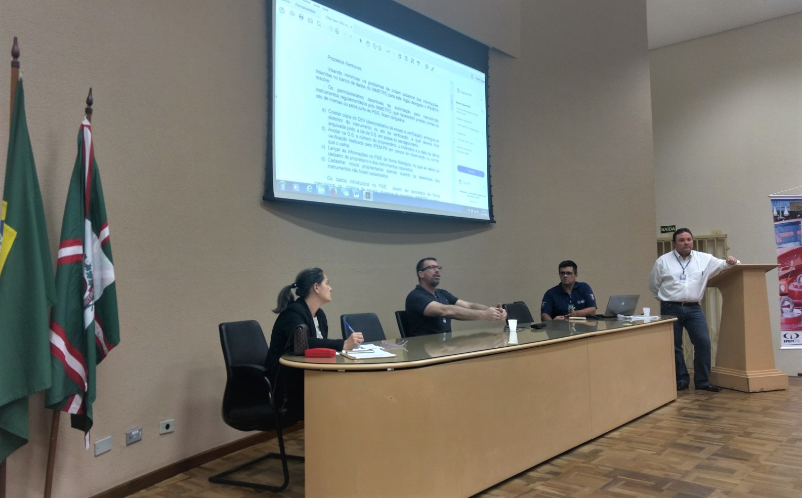 Reunião do IPEM-PR com permissionárias de balança de grande porte