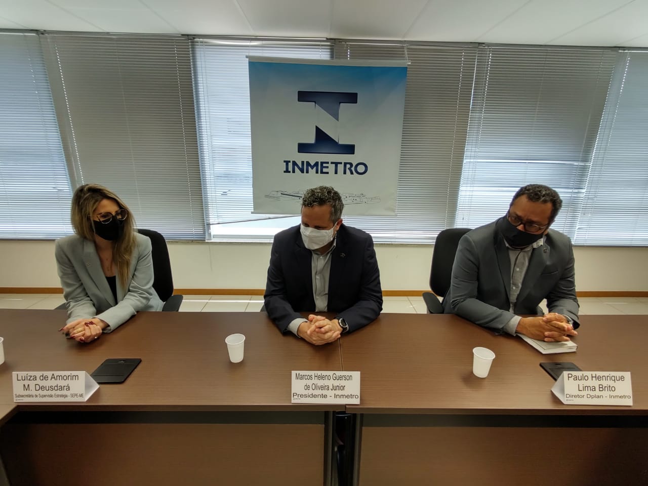 Reunião em Brasília com a presença do presidente do IPEM-PR e presidente do Inmetro