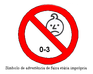 simbolo de advertencia faixa etaria