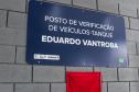 Fotos da inauguração do novo posto de verificação de veículos-tanque em Araucária