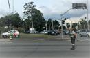 Verificação do radar fixo localizado na Linha Verde esquina com Rua Anne Frank, em Curitiba