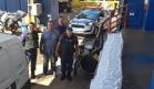 Doação de álcool gel para Defesa Civil, em Londrina