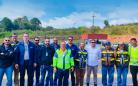 Fotos tiradas no treinamento dos técnicos para verificação de balanças dinâmicas.