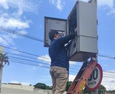 Regional de Maringá verifica radares instalados na cidade com ajuda da SEMOB