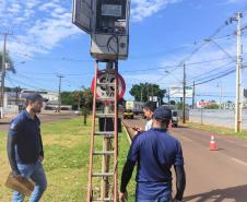 Regional de Maringá verifica radares instalados na cidade com ajuda da SEMOB