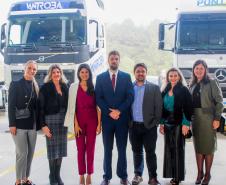 Fotos da inauguração do novo posto de verificação de veículos-tanque em Araucária