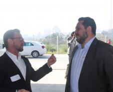 Fotos da inauguração do novo posto de verificação de veículos-tanque em Araucária