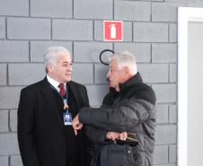 Fotos da inauguração do novo posto de verificação de veículos-tanque em Araucária