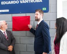 Fotos da inauguração do novo posto de verificação de veículos-tanque em Araucária