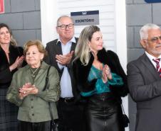 Fotos da inauguração do novo posto de verificação de veículos-tanque em Araucária