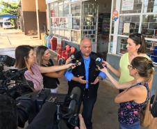 Presidente Oliveira fala com a imprensa de Londrina