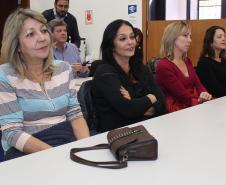 Inmetro e Ipems discutiram o comércio internacional de grãos nas três fronteiras, em Foz do Iguaçu- Na foto Rosane, Karin, Angela e Pórcia