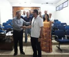 Superintendente do Inmetro em Goiás Luiz André Abrão, com Juarez Ghelfi e servidores de Goiás.