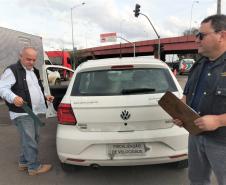 Verificação do radar fixo localizado na Linha Verde esquina com Rua Anne Frank, em Curitiba