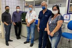 Treinamento da equipe do Imetro-SC no Laboratório de Verificadores de Umidade de Grãos