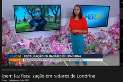 Veículos de comunicação de Londrina registram trabalho do IPEM-PR, durante vrificação de medidores de velocidade que sofreram problemas técnicos e vandalismo