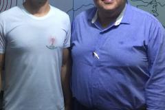Presidente Oliveira Filho e o radialista Juniomar Paloski, da Rádio Entre Rios, de Santo Antônio do Sudoeste-PR
