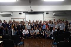 Técnicos de IPEM e participantes das palestras da Cooperativa Lar Agroindustrial