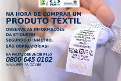 Etiqueta têxtil é obrigatória!