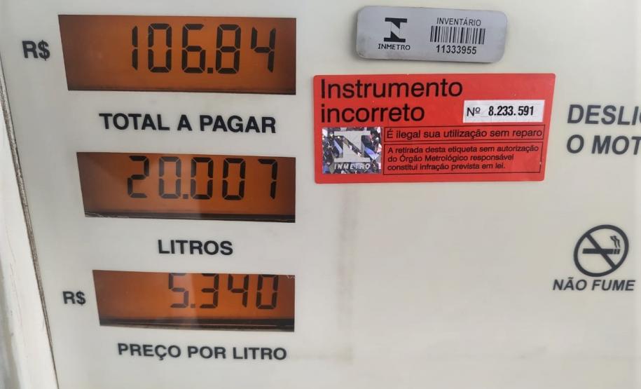 Fiscalização nacional de bombas de combustível