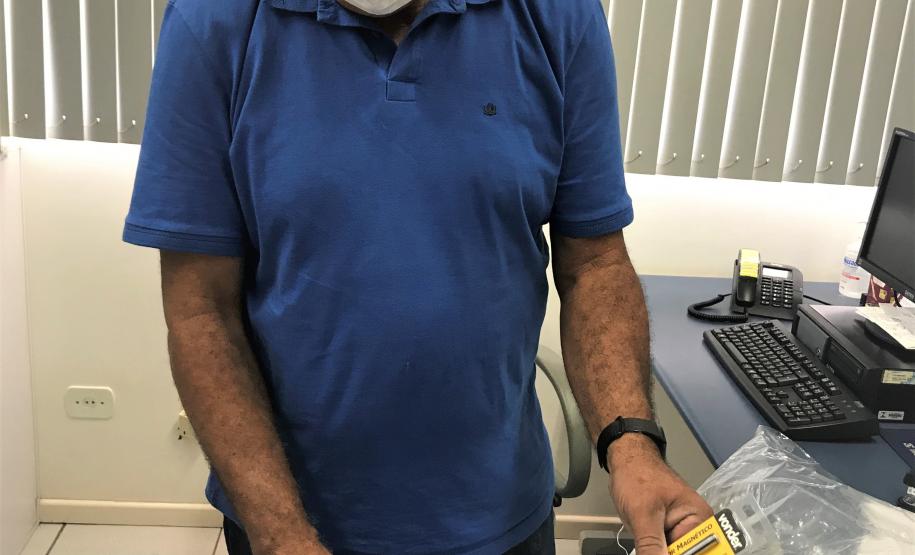 Lâmpadas LED apreendidas pela equipe da Regional de Cascavel