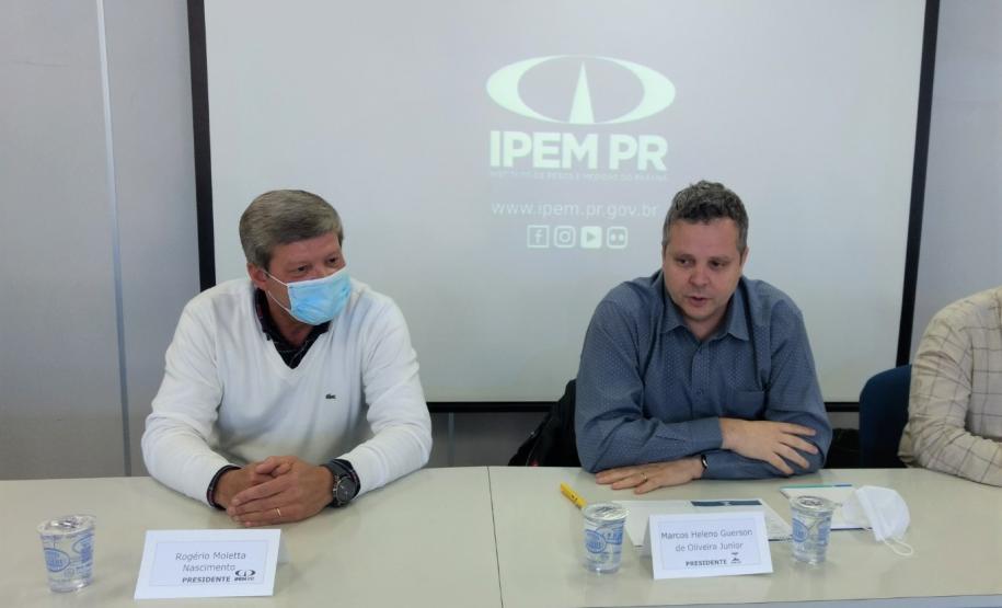 Presidente do Inmetro visita IPEM do Paraná, com três diretores