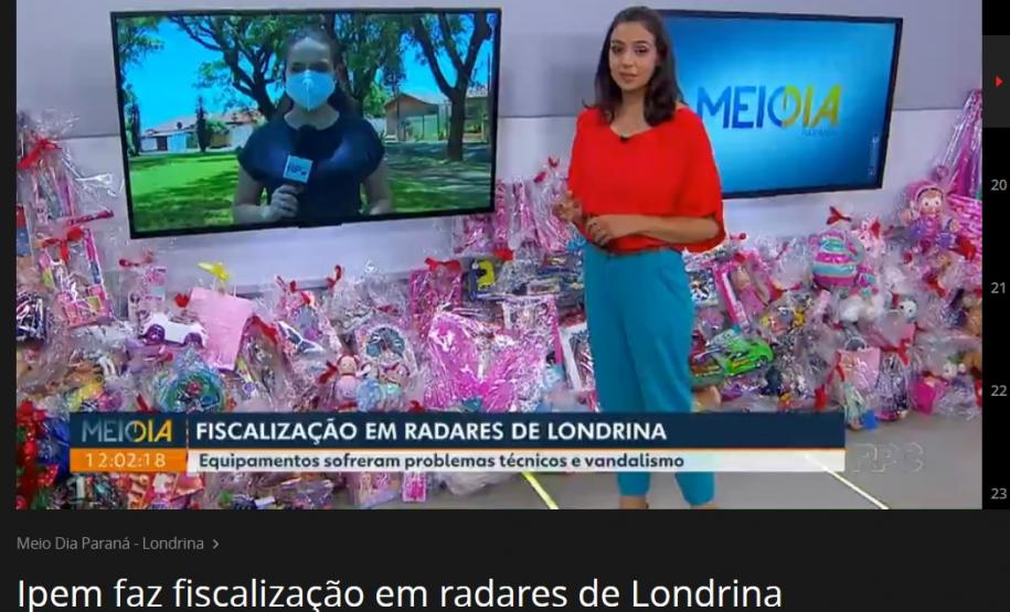 Veículos de comunicação de Londrina registram trabalho do IPEM-PR, durante vrificação de medidores de velocidade que sofreram problemas técnicos e vandalismo