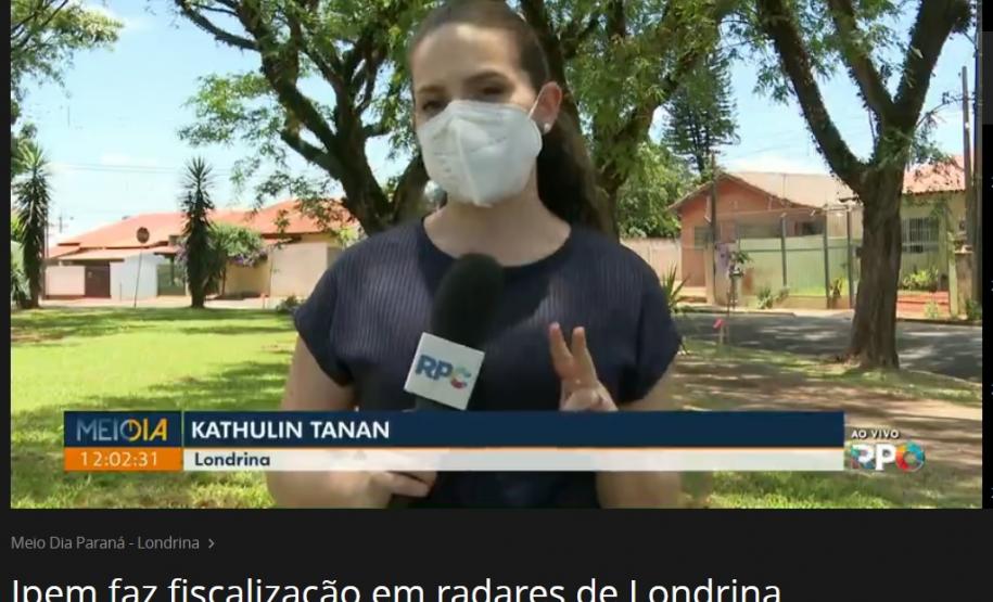 Veículos de comunicação de Londrina registram trabalho do IPEM-PR, durante vrificação de medidores de velocidade que sofreram problemas técnicos e vandalismo