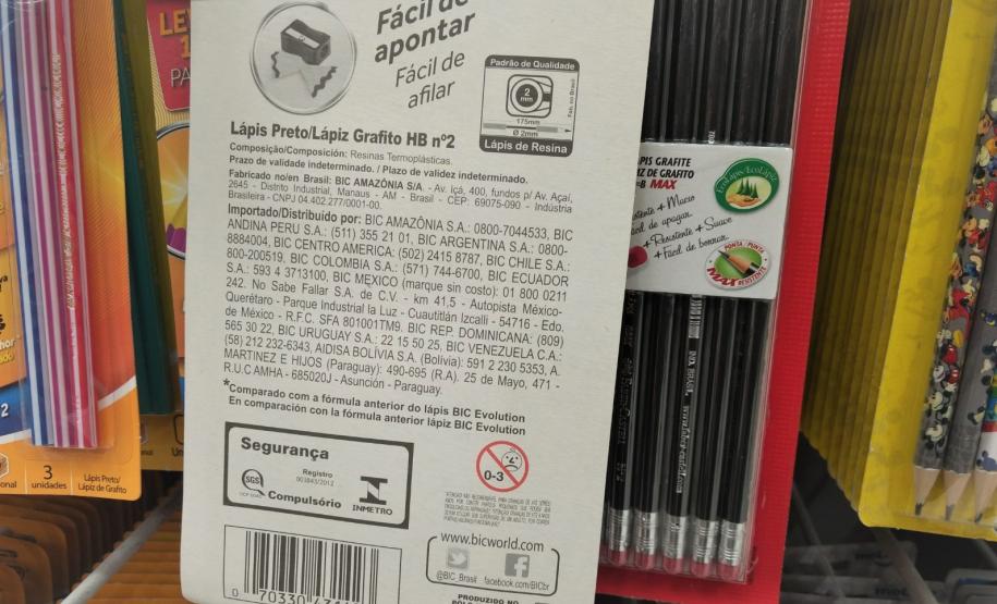 Material escolar só com selo do Inmetro