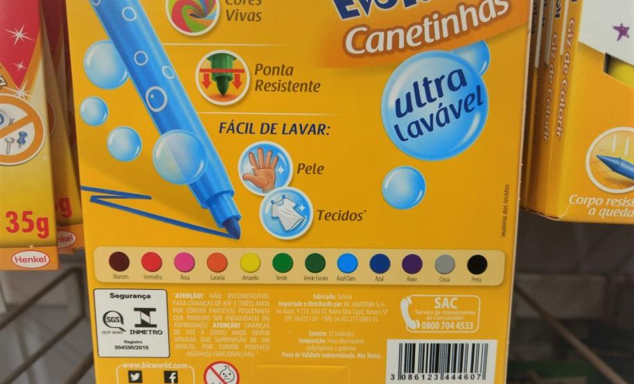 Material escolar só com selo do Inmetro