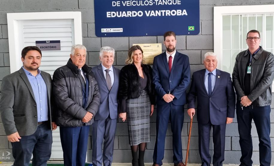 Fotos da inauguração do novo posto de verificação de veículos-tanque em Araucária