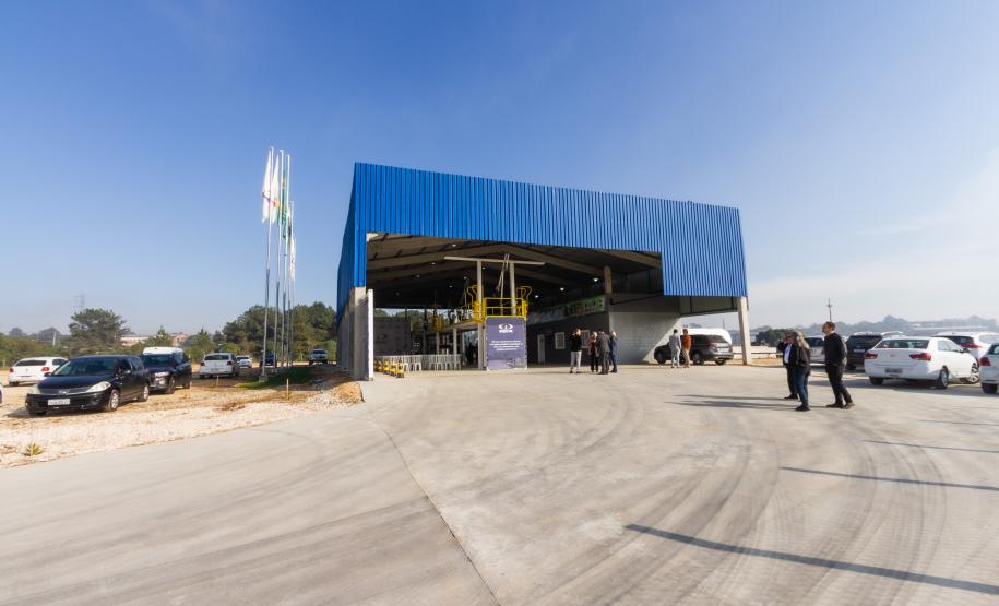 Fotos da inauguração do novo posto de verificação de veículos-tanque em Araucária