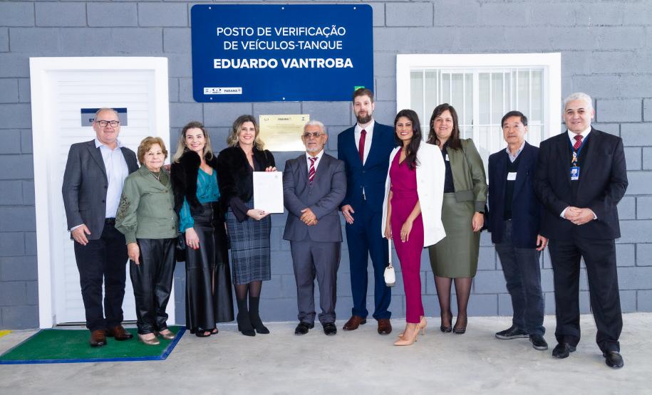 Fotos da inauguração do novo posto de verificação de veículos-tanque em Araucária