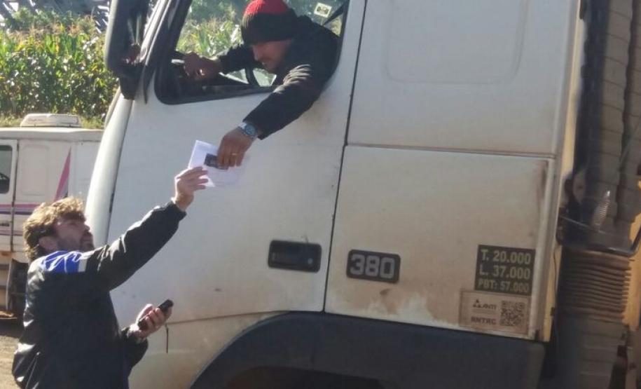 Fiscalização no Posto Rodoviário de Igaraçu-PR