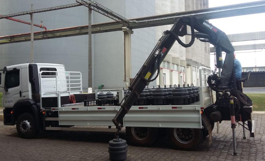 2018 05 11 Reg Guarapuava Caminhão para fiscalização de balanças de grande porte para Regional de Guarapuava