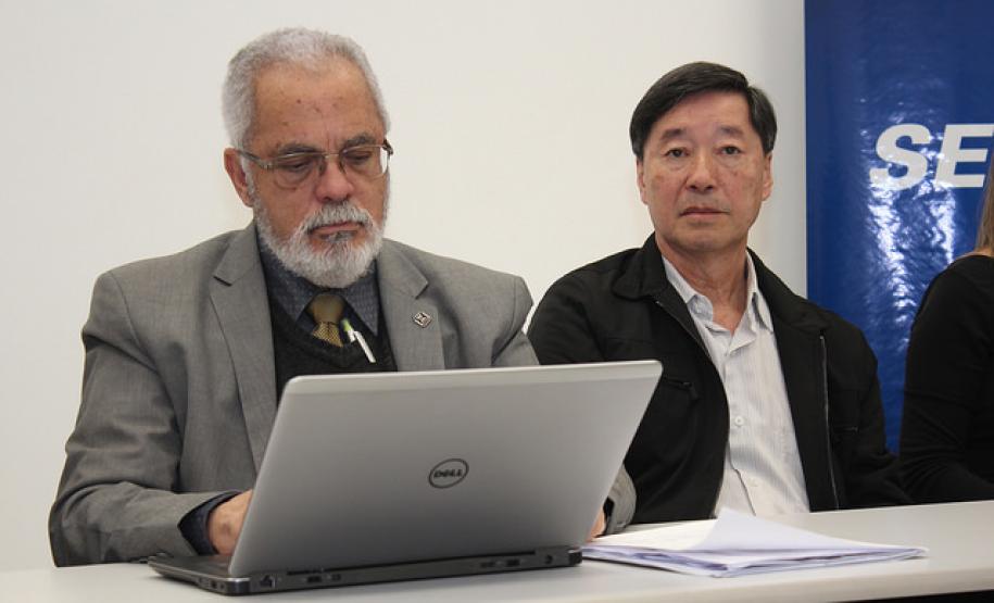 Inmetro e Ipems discutiram o comércio internacional de grãos nas três fronteiras, em Foz do Iguaçu - Raimundo Resende e Shiniti Honda