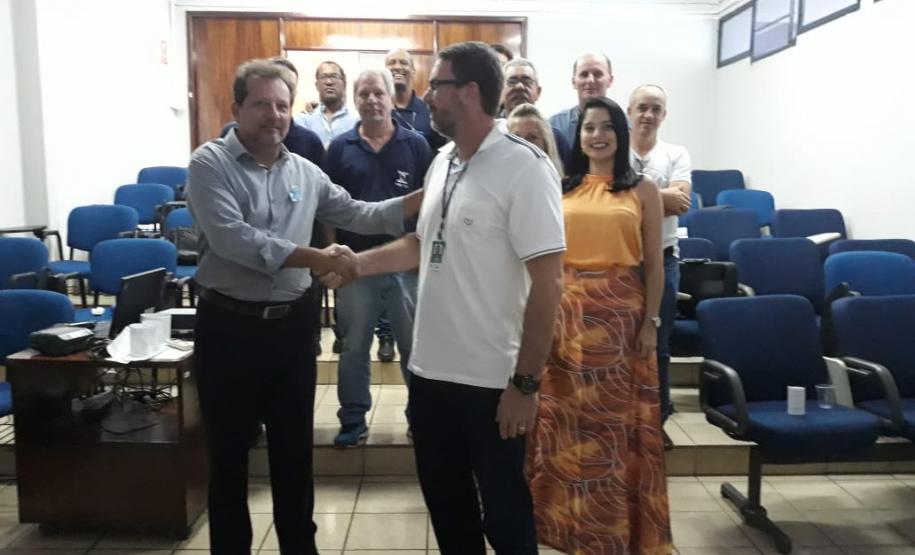 Superintendente do Inmetro em Goiás Luiz André Abrão, com Juarez Ghelfi e servidores de Goiás.
