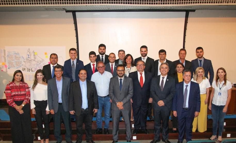 Presidente do IPEM-PR, Rubico Camargo, na reunião no INMETRO