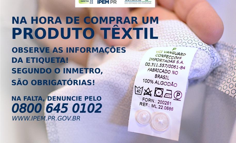 Informações na etiqueta têxtil são obrigatórias