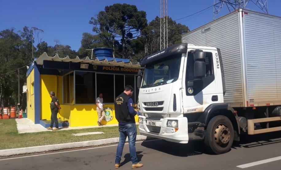 Fiscalização de cronotacógrafos em Guarapuava, distrito de Guará