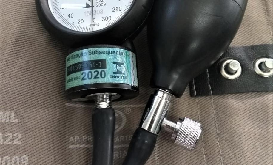 2019 10 17 Esfigmomanometros Maringá Esfigmomanômetros da Prefeitura de Maringá passam por verificação do IPEM-PR