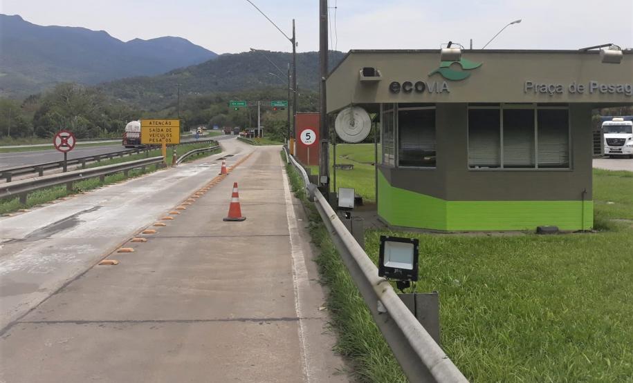 Balança rodoviária na BR-277, km 30 é fiscalizada pelo IPEM-PR e aprovada.