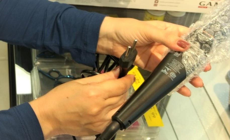 Fiscalização de aparelhos elétricos ligados à beleza feminina e masculina