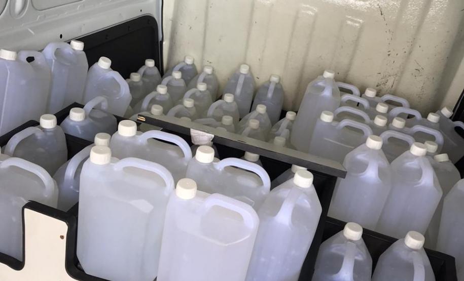 2020 03 30 Doação Londrina Doação de álcool gel para Defesa Civil, em Londrina