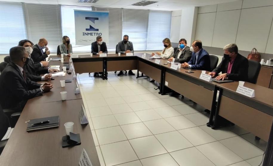 2020 10 22 Rogerio Inmetro Reunião em Brasília com a presença do presidente do IPEM-PR e presidente do Inmetro
