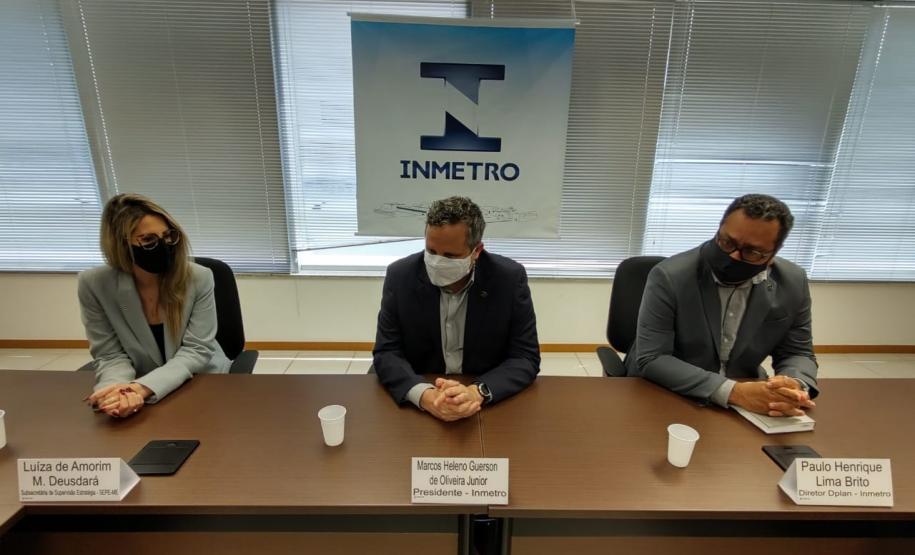 2020 10 22 Rogerio Inmetro Reunião em Brasília com a presença do presidente do IPEM-PR e presidente do Inmetro